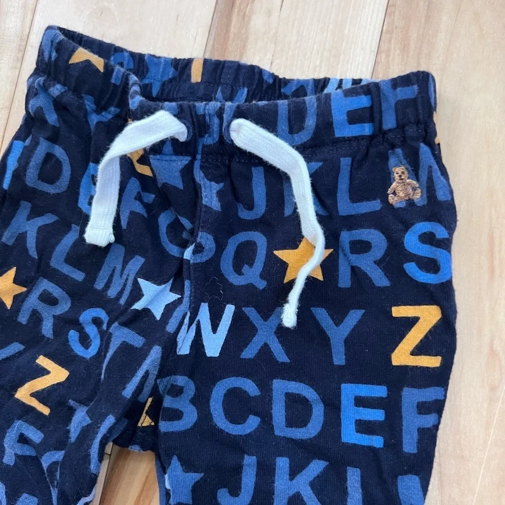 GAP Blue White Alphabet Print Joggers